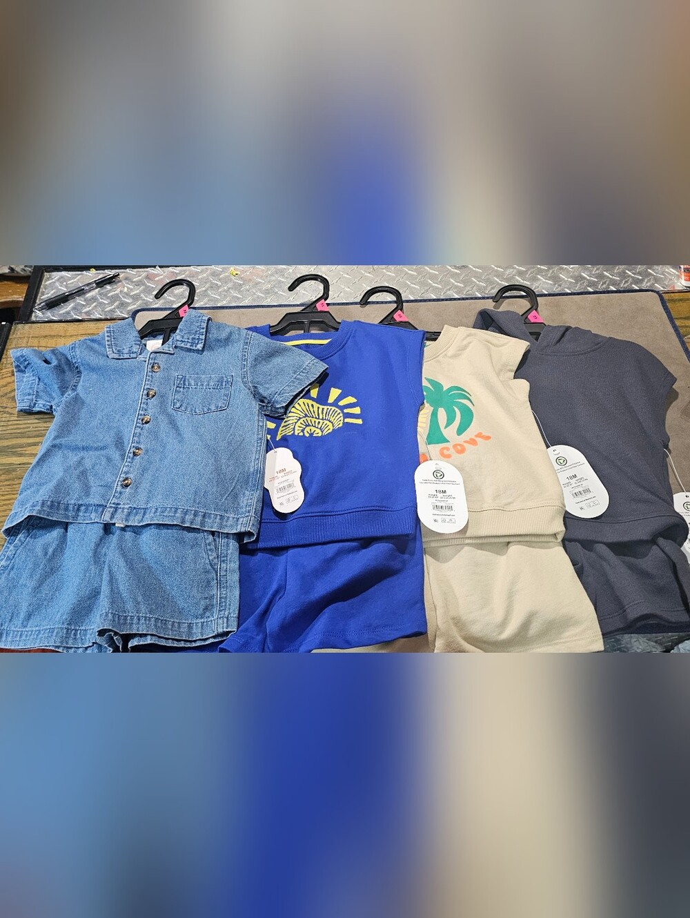 NWT - Kids Bundle Short Sleeve Crew Top Set - Size 12M-18M
